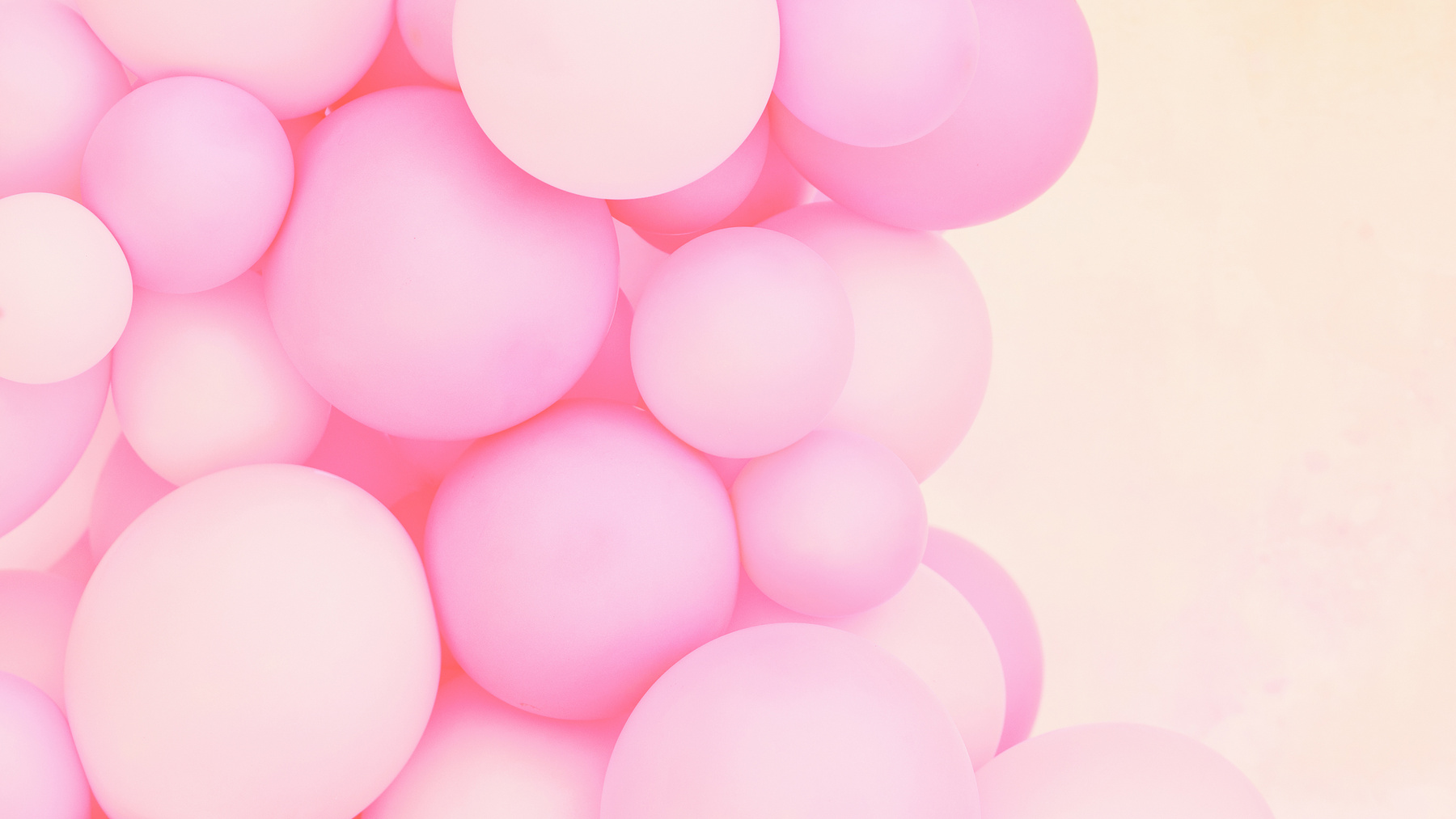 Pink Balloons on Pink Background